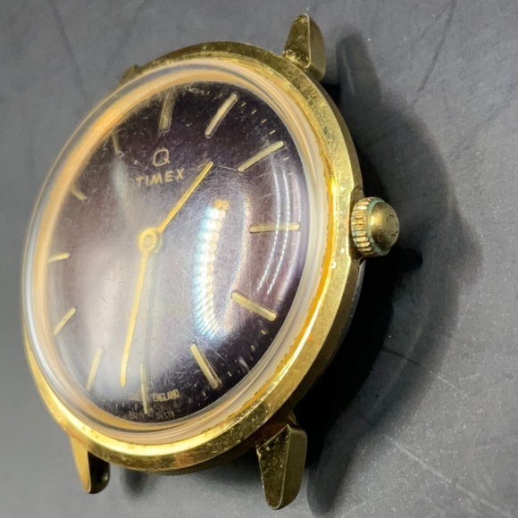 Vintage 1979 Timex Q H CELL Dial England Analog Men's Watch Sz. 36 MM - Picture 2 of 5